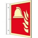 Fahnenschilder: Fahnenschild Mittel und Geräte zur Brandbekämpfung nach DIN EN ISO 7010