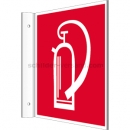 mit Brandschutzzeichen: Fahnenschild Feuerlöscher nach ASR A 1.3 (2007)