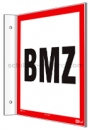 mit Brandschutzzeichen: Fahnenschild BMZ nach ASR A 1.3 (2007)